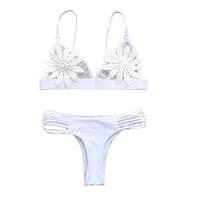 Biquíni Feminino Flora com Transparência e Detalhe Lateral Verão - Miss Bella Store - Miss Bella Store