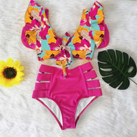 Biquíni Feminino Flower Hot Pants Detalhe Lateral Moda Praia Verão - Miss Bella Store - Miss Bella Store