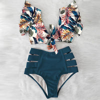 Biquíni Feminino Flower Hot Pants Detalhe Lateral Moda Praia Verão - Miss Bella Store - Miss Bella Store