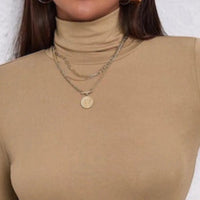 Blusa Feminina Básica Suplex Gola Alta Manga Curta - Miss Bella Store - Miss Bella Store