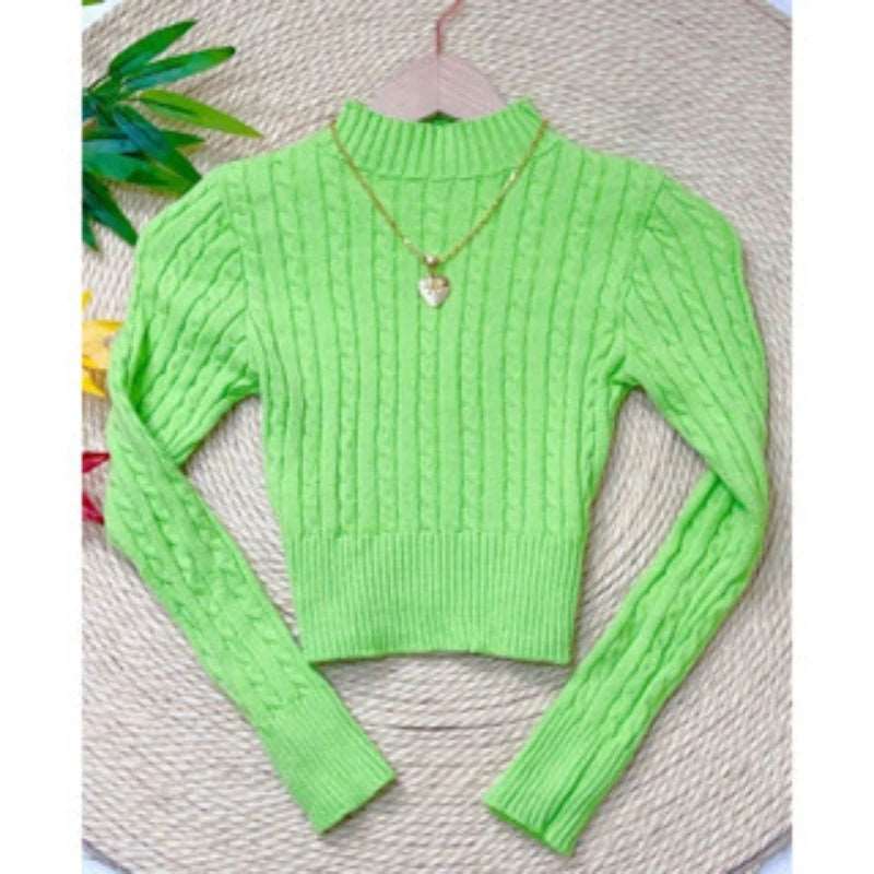 Blusinha Croopped Tricot Modal com Tranças - Miss Bella Store - Miss Bella Store