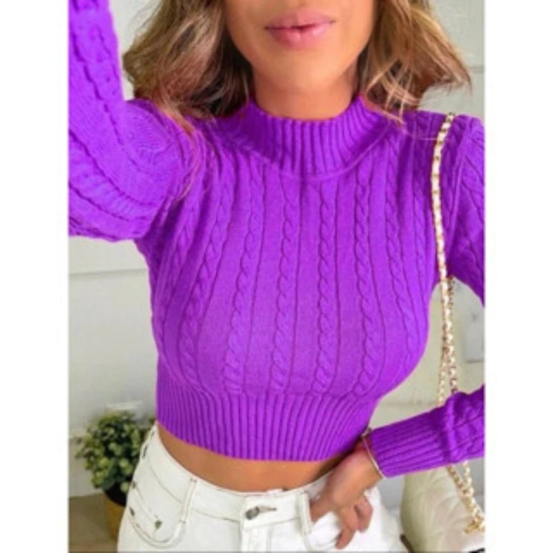 Blusinha Croopped Tricot Modal com Tranças - Miss Bella Store - Miss Bella Store