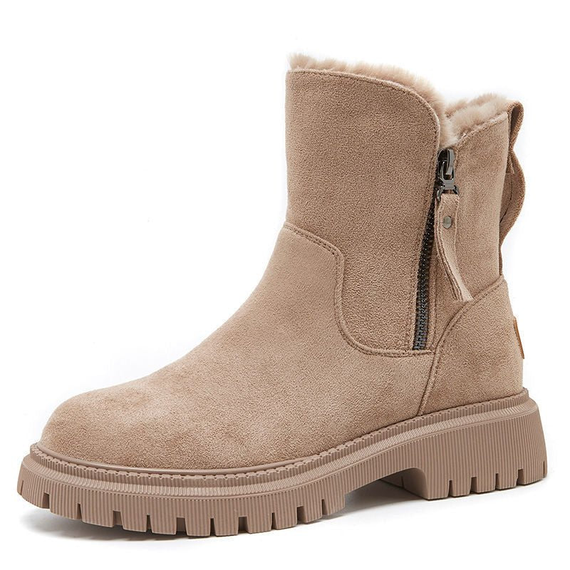 Bota Feminina Aveludada Aprico - Miss Bella Store - Miss Bella Store