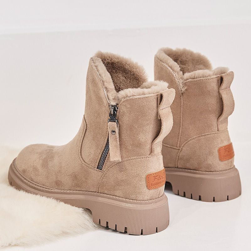 Bota Feminina Aveludada Aprico - Miss Bella Store - Miss Bella Store