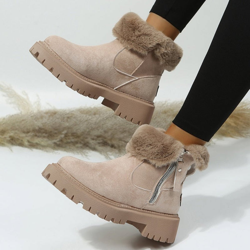 Bota Feminina Aveludada Snow - Miss Bella Store - Miss Bella Store