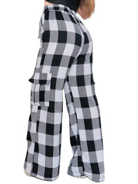 Calça Pantalona Xadrez Nova Tendência Cargo Flanelada - Miss Bella Store - Miss Bella Store