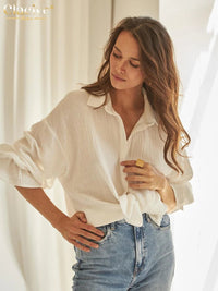 Camisa Feminina Beatriz com Detalhe no Punho - Miss Bella Store - Miss Bella Store