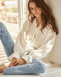 Camisa Feminina Beatriz com Detalhe no Punho - Miss Bella Store - Miss Bella Store