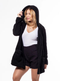 Casaco Sobretudo Longo de Sherpa - Estilo e Conforto para os Dias Mais Frios - Miss Bella Store - Miss Bella Store