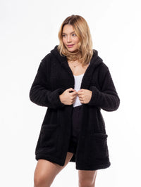 Casaco Sobretudo Longo de Sherpa - Estilo e Conforto para os Dias Mais Frios - Miss Bella Store - Miss Bella Store