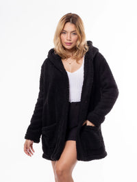 Casaco Sobretudo Longo de Sherpa - Estilo e Conforto para os Dias Mais Frios - Miss Bella Store - Miss Bella Store