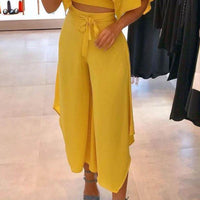 Conjunto Feminino Analu 2 Peças Calça Blusa Cor Única - Miss Bella Store - Miss Bella Store