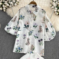 Conjunto Feminino Flowers Estampado Verão - Miss Bella Store - Miss Bella Store