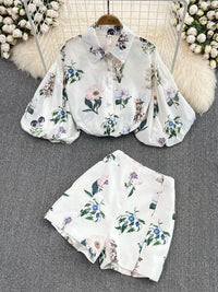 Conjunto Feminino Flowers Estampado Verão - Miss Bella Store - Miss Bella Store