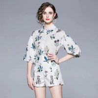 Conjunto Feminino Flowers Estampado Verão - Miss Bella Store - Miss Bella Store