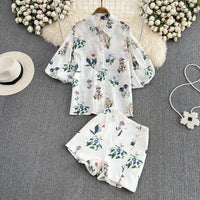 Conjunto Feminino Flowers Estampado Verão - Miss Bella Store - Miss Bella Store