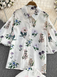 Conjunto Feminino Flowers Estampado Verão - Miss Bella Store - Miss Bella Store