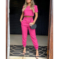 Conjunto Feminino Maria Luiza 2 Peças Calça Cropped Cor Única - Miss Bella Store - Miss Bella Store