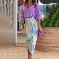 Conjunto Feminino Mariane Elegante Camisa e Saia - Miss Bella Store - Miss Bella Store