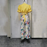 Conjunto Feminino Rosane Calça e Cropped Manga Bufante Princesa - Miss Bella Store - Miss Bella Store