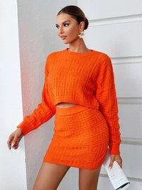 Conjunto Feminino Tereza Saia e Cropped Manga Longa - Miss Bella Store - Miss Bella Store