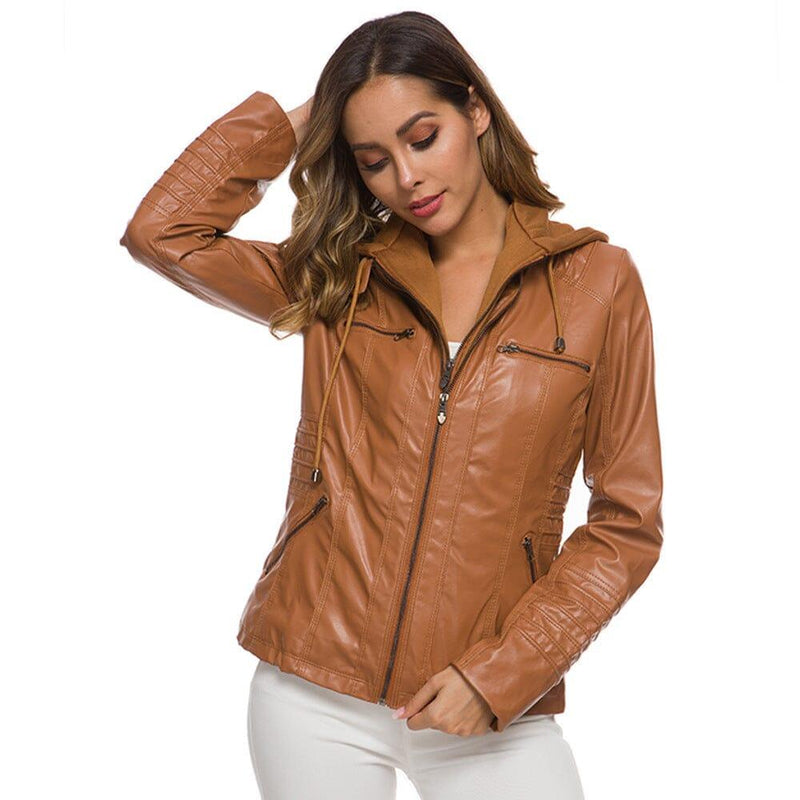 Jaqueta Feminina Luciana - Couro Ecológico e Moderna Para o Inverno - Miss Bella Store - Miss Bella Store