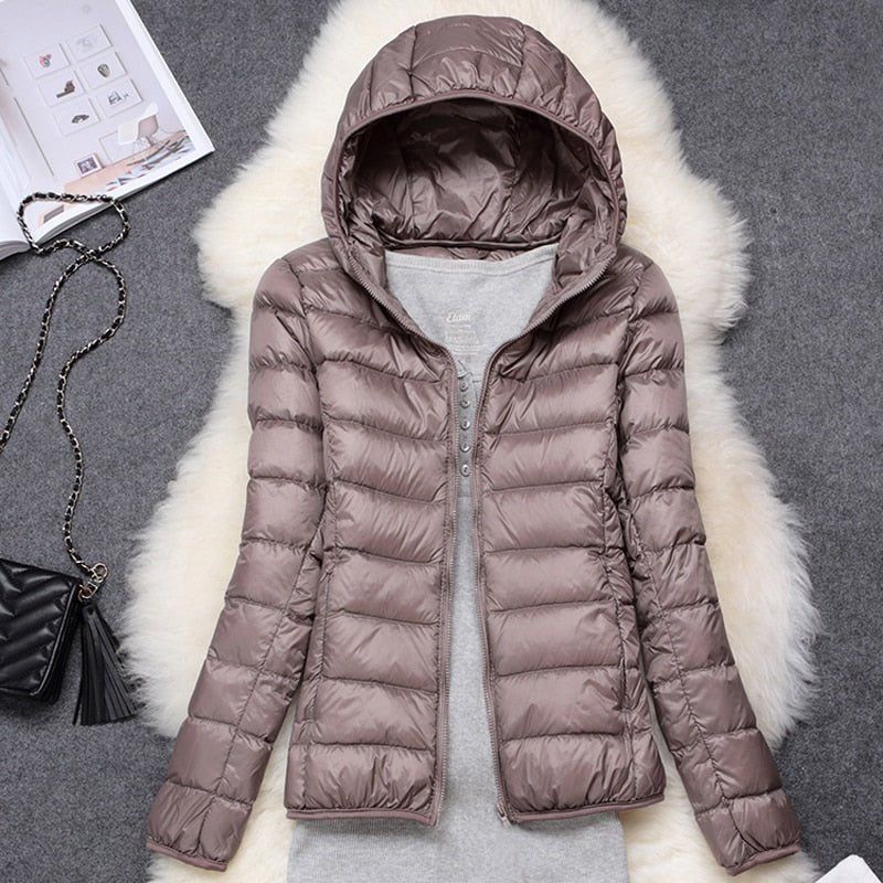 Jaqueta Feminina Puffer com Capuz - Miss Bella Store - Miss Bella Store