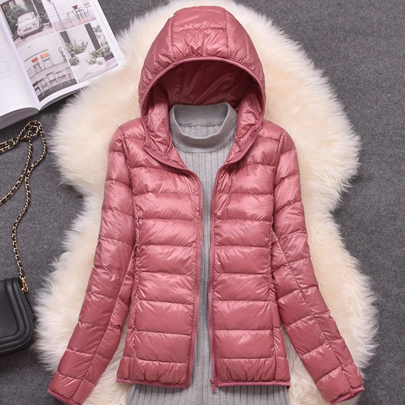 Jaqueta Feminina Puffer com Capuz - Miss Bella Store - Miss Bella Store