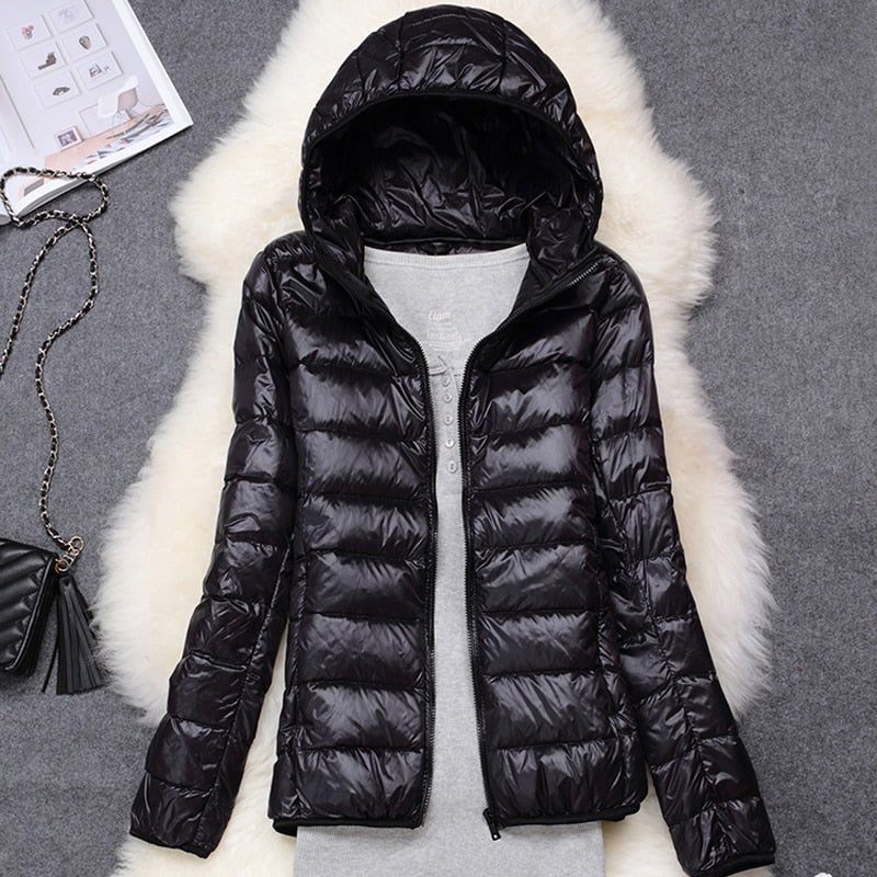 Jaqueta Feminina Puffer com Capuz - Miss Bella Store - Miss Bella Store