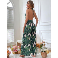 Macacão Feminino Antonietta Estampado Folhagem Verão - Miss Bella Store - Miss Bella Store