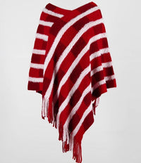 Poncho Feminino Britney Listrado Cor Variada - A peça - chave para um look sofisticado e moderno! - Miss Bella Store - Miss Bella Store