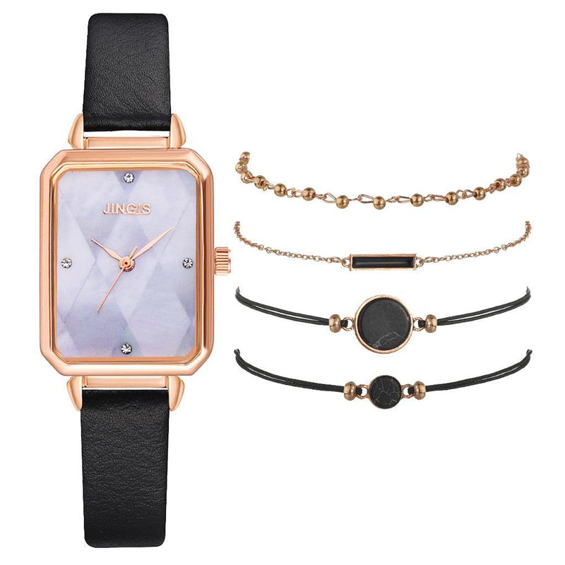 Relógio Feminino Luxury Gold + 4 Braceletes Grátis - Miss Bella Store - Miss Bella Store