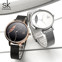 Relógio Feminino Shengke À Prova D'água Pulseira em Aço Inoxidável - Miss Bella Store - Miss Bella Store