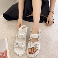 Sandália Feminina Tania Confortável Modelo Papete Com Tira e Velcro - Miss Bella Store - Miss Bella Store