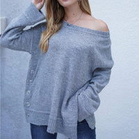 Suéter Feminino Mary Tricô com Botão Lateral - Conforto e Estilo para o Inverno! - Miss Bella Store - Miss Bella Store