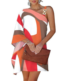 Vestido Feminino Alexia Curto com Manga única e Detalhe - Miss Bella Store - Miss Bella Store