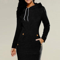 Vestido Feminino Lira Curto com Bolso, Capuz e Manga Longa - Miss Bella Store - Miss Bella Store