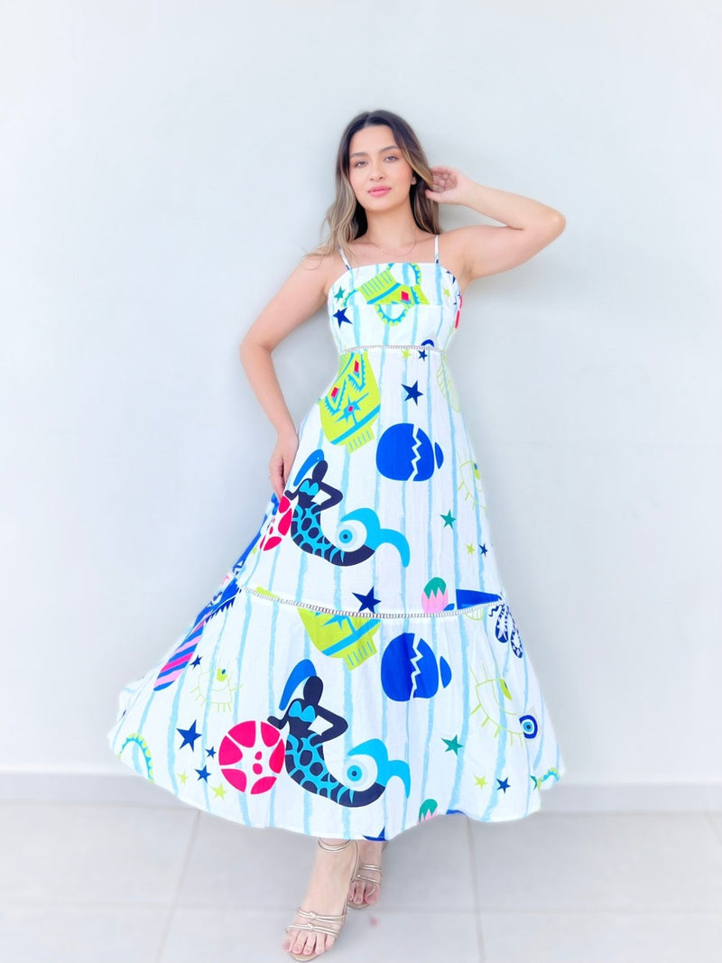 Vestido Feminino Sereia do Mar - Miss Bella Store - Miss Bella Store