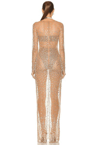 Vestido Feminino Shine Longo Manga Comprida - Miss Bella Store - Miss Bella Store