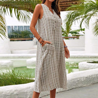 Vestido Feminino Soraia Midi Sem Manga Verão - Miss Bella Store - Miss Bella Store