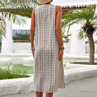 Vestido Feminino Soraia Midi Sem Manga Verão - Miss Bella Store - Miss Bella Store