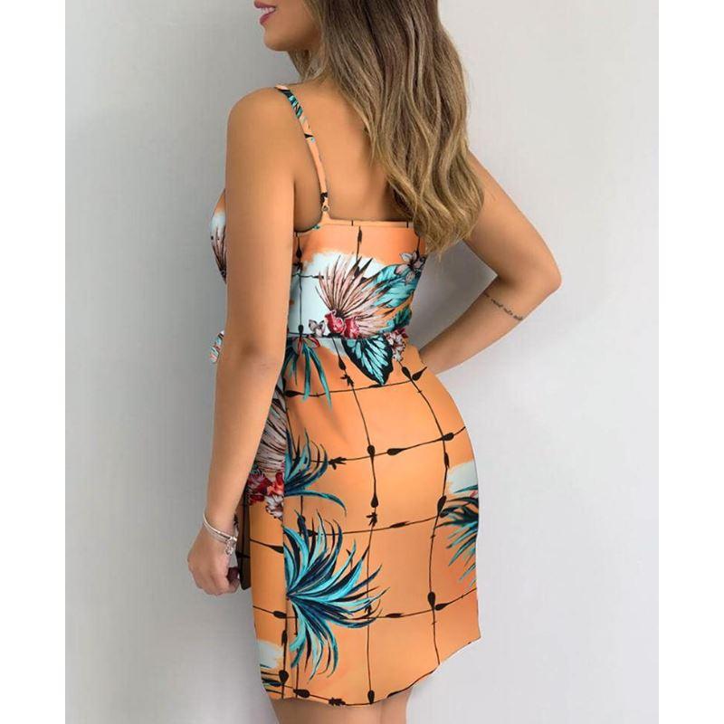 Vestido Feminino Vanda Estampado Alcinha Amarração Verão - Miss Bella Store - Miss Bella Store