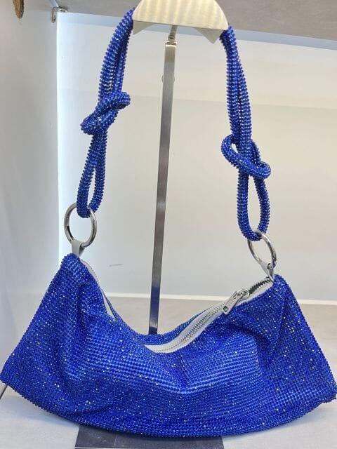 Bolsa Feminina Diamond com Strass BL 131 Miss Bella Imports Azul Único 