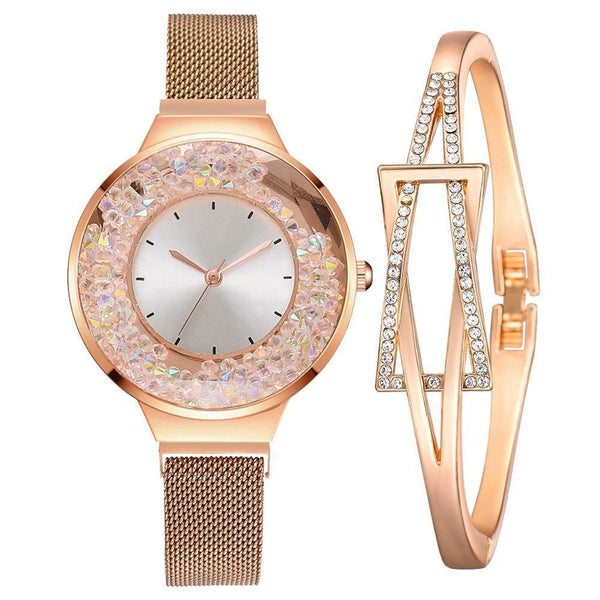 Relógio Luxury Cristal+ Bracelete Grátis - Miss Bella 