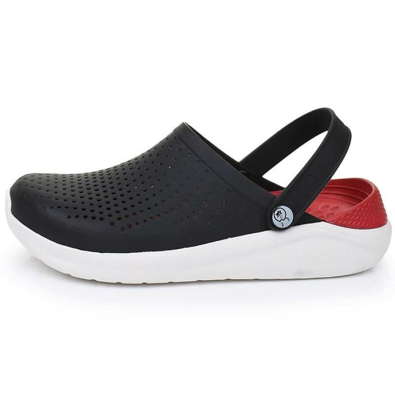 Sandália Crocs Confortável - Ultra Comfy Sandals Calçados 106 AmploTech PRETO E VERMELHO 33 